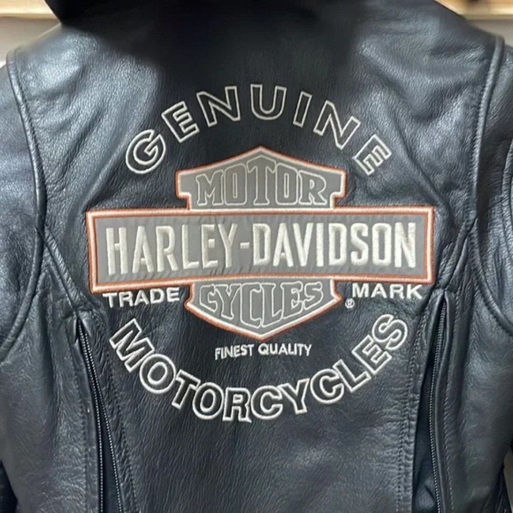 Authentic Harley Davidson Miss Enthusiast 3 in 1 Leather Jacket X Small EUC‌‌‌ - Picture 13 of 15